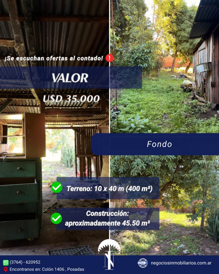 PROPIEDAD EN VENTA A REFACCIONAR 